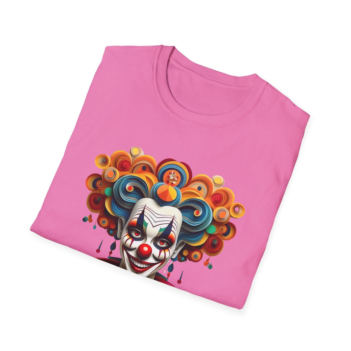 Unisex Clown T Shirt Funny Man Circus Shirt Softstyle Gildan 64000 Short Sleeve Tee