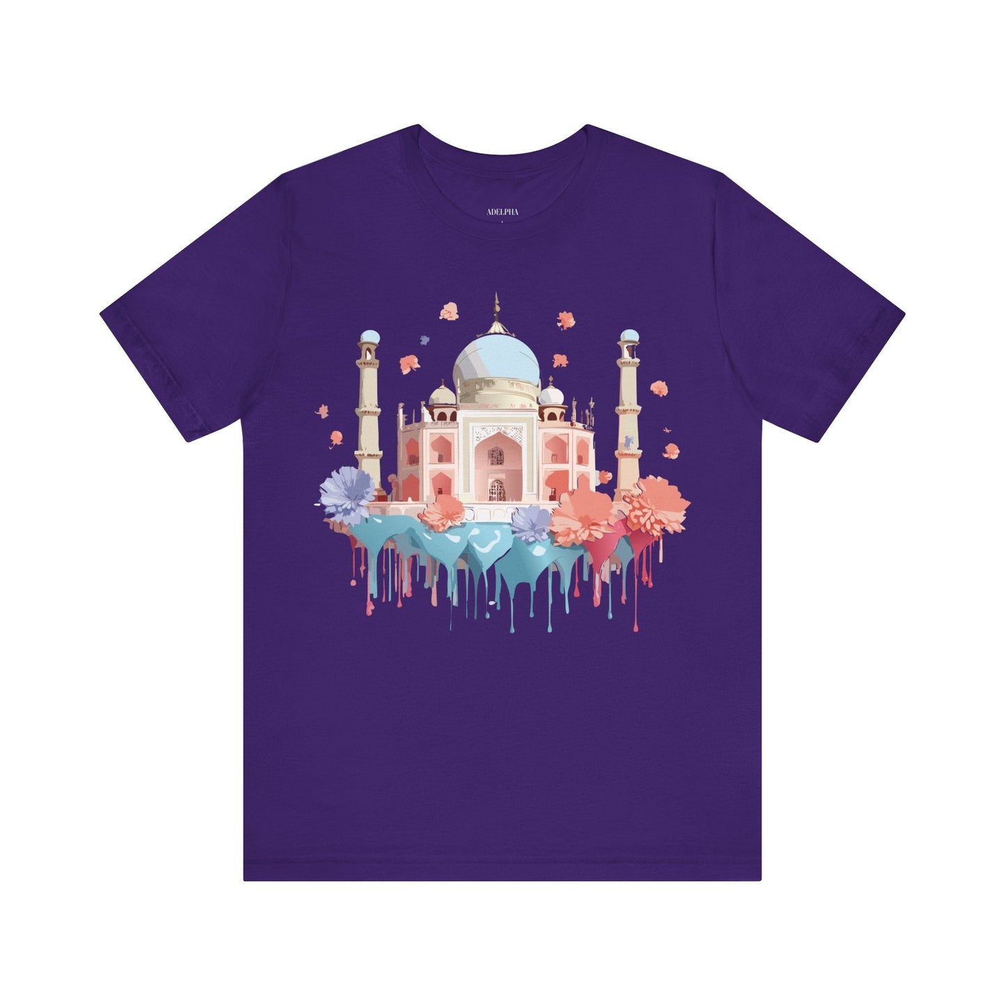 Taj Mahal Graphic Tee Unisex Short Sleeve Shirt By Adelpha Vintage Inspired Artwork