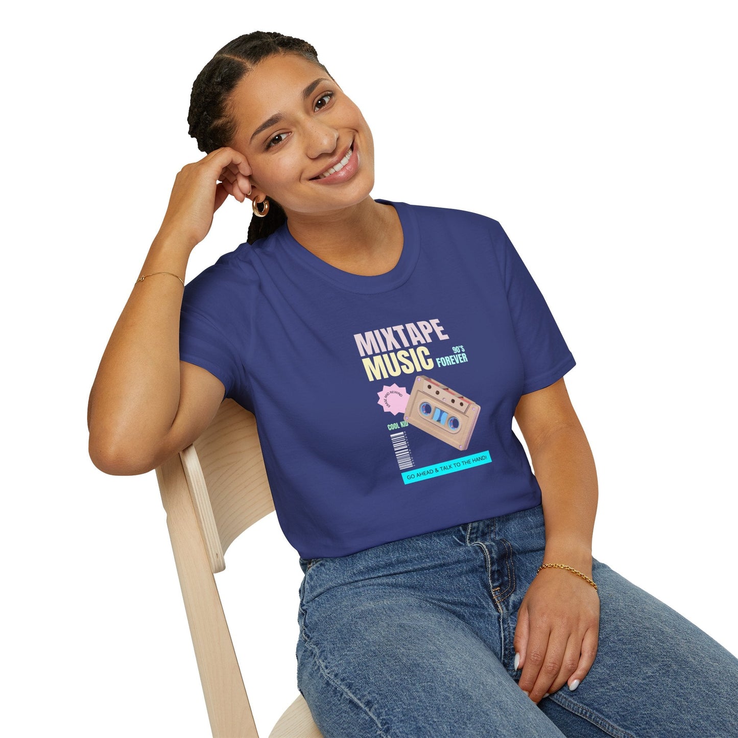 Mixtape Music T-Shirt Unisex Cotton Retro Cassette Graphic Tee