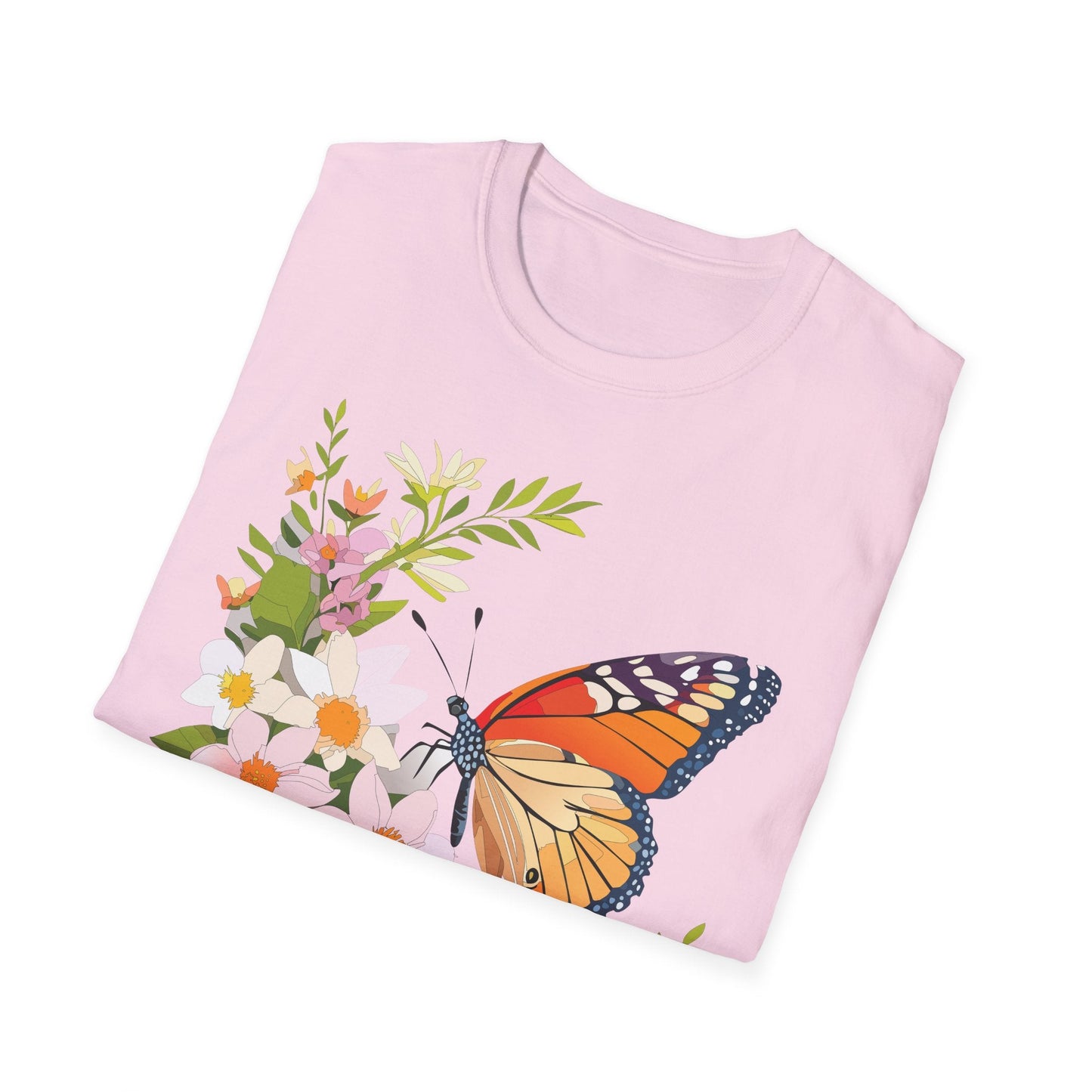 Monarch Butterfly T Shirt Unisex Softstyle Gildan 64000 100 Percent Cotton Tee Breathable
