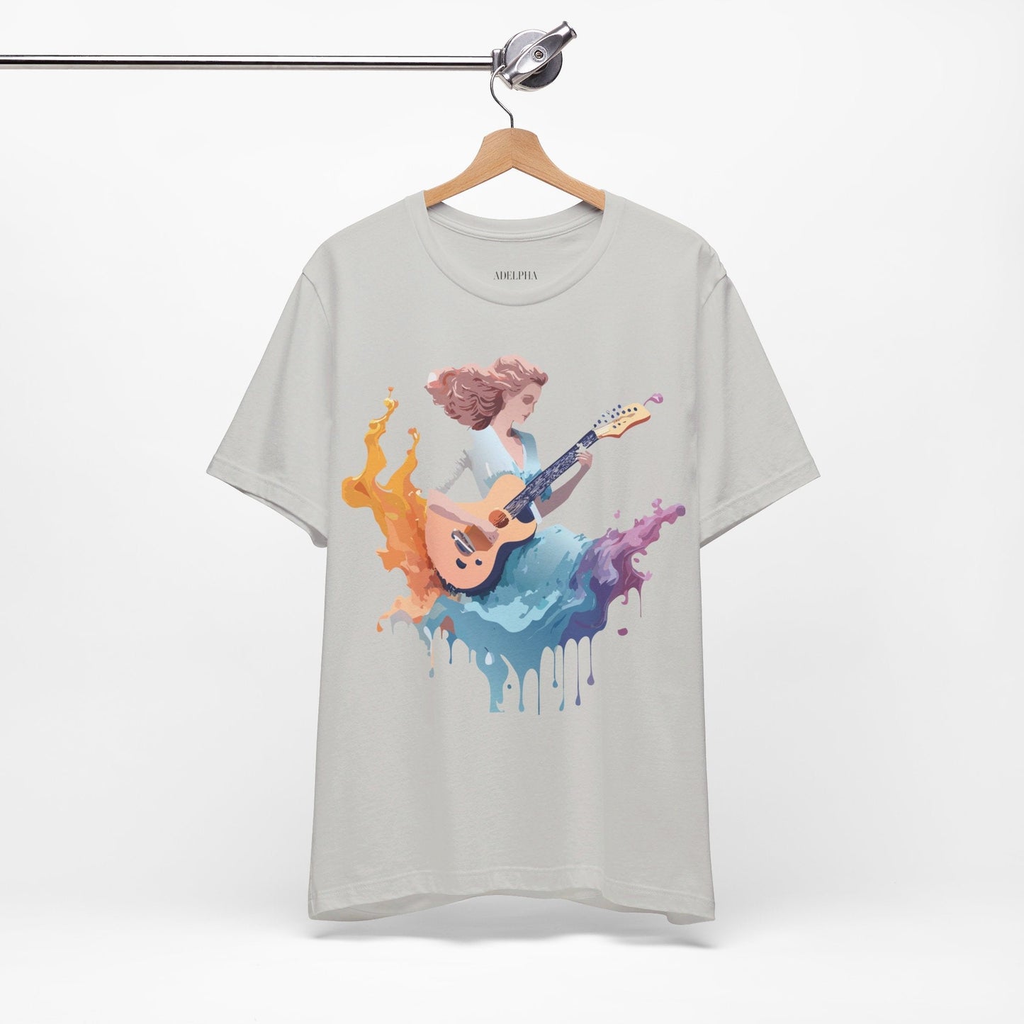 Music Graphic Unisex 100 Cotton Vintage Art with Musical Elements Tee 38