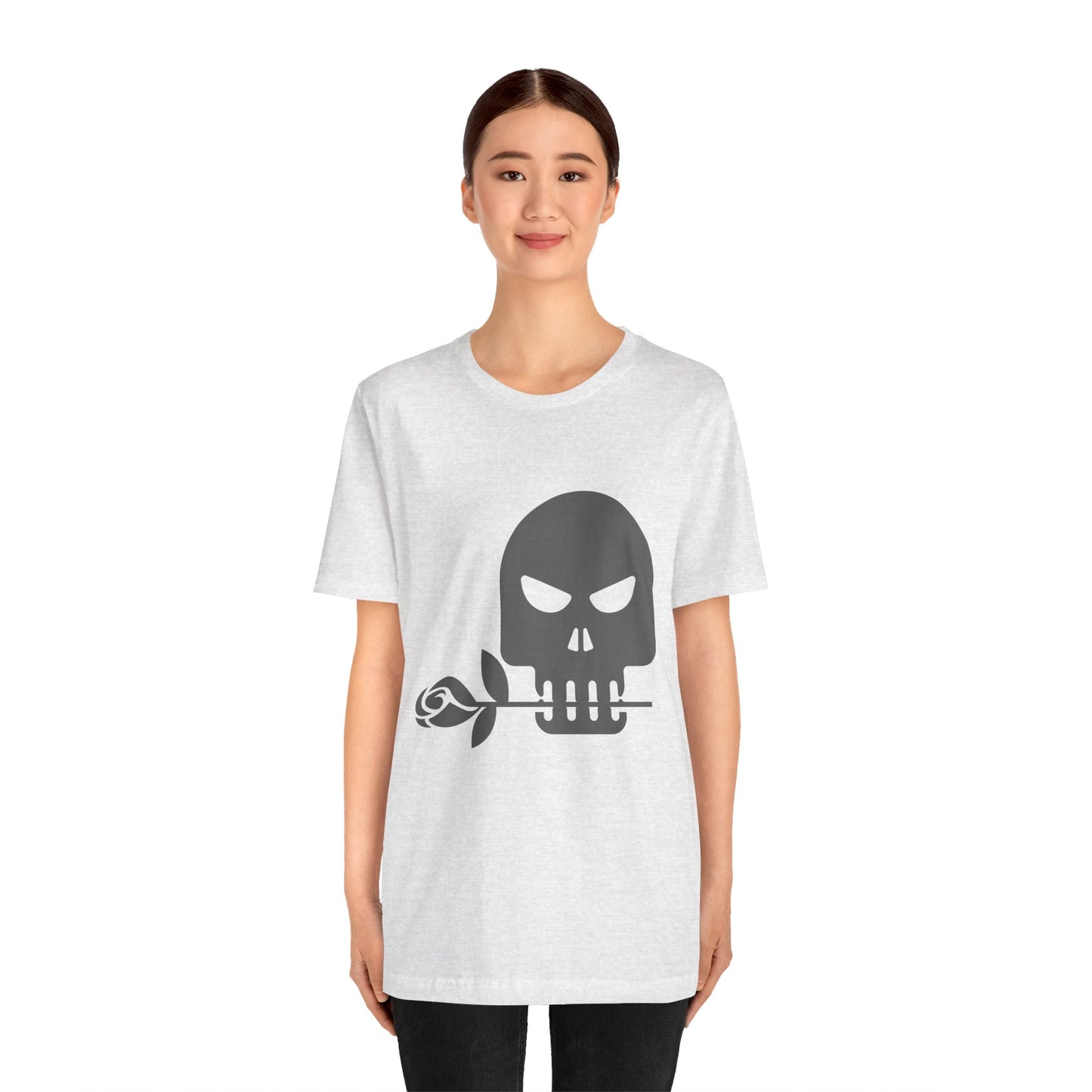 Unisex Cotton Tee Shirt with Skull