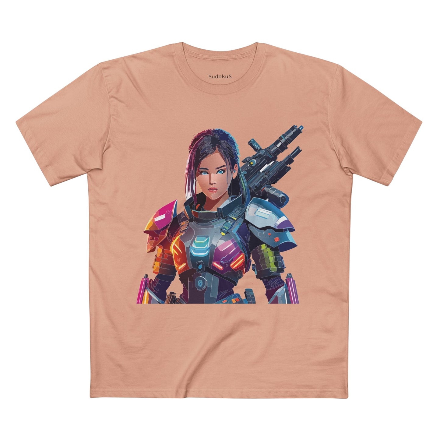Army-woman Graphic Unisex 100 Cotton Staple Tee 2