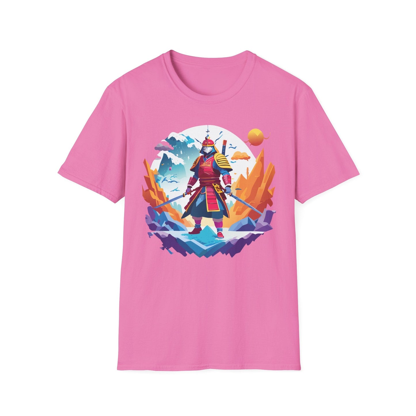 Samurai Shirt Unisex Short Sleeve T Shirt Gildan Softstyle 64000 100 Percent Ring Spun Cotton Tee