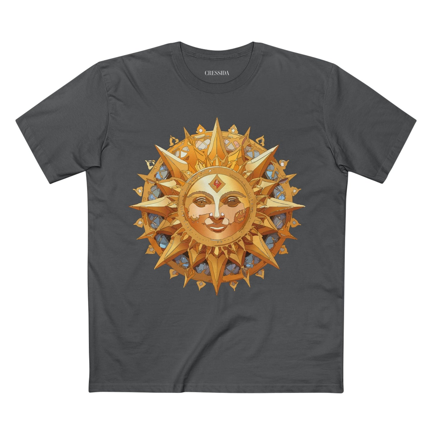Gold Sun Graphic Unisex 100 Cotton T-Shirt with Golden Art Design 18