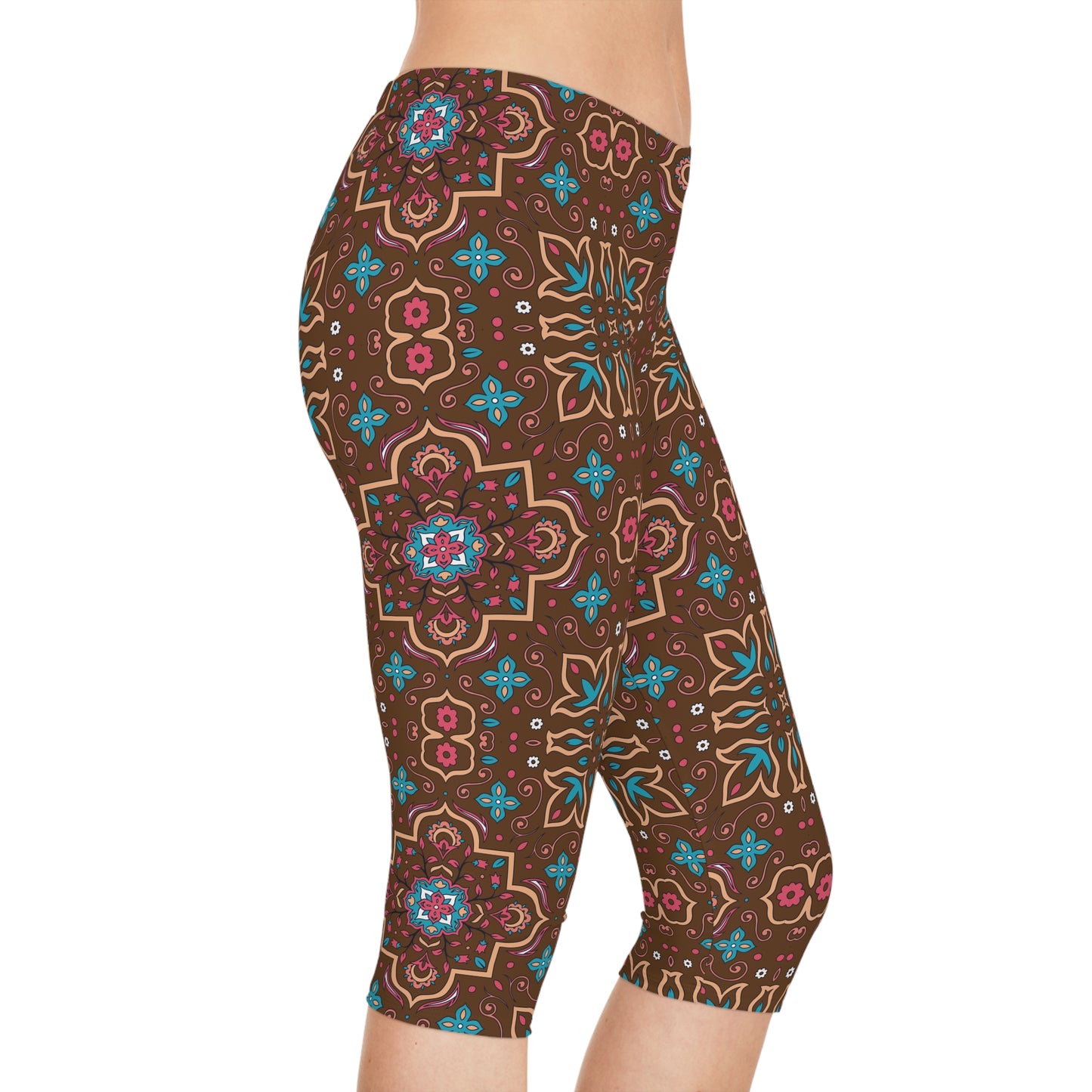 Capri leggings with traditional print