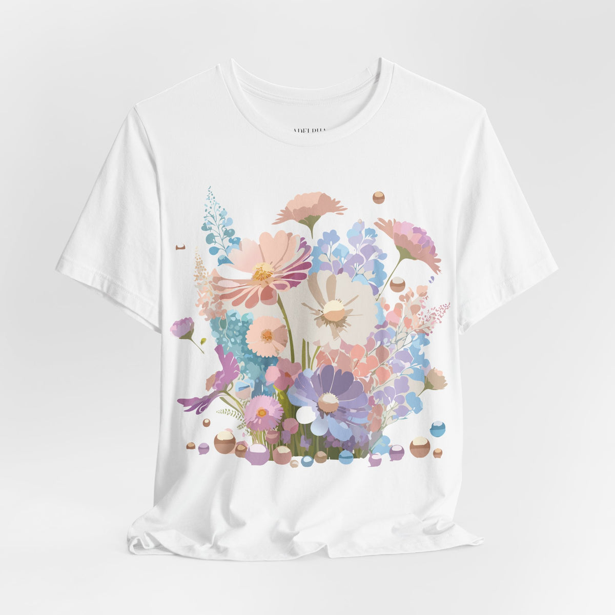 Floral Graphic Tee Shirt - Bella+Canvas Unisex 100 Cotton 23