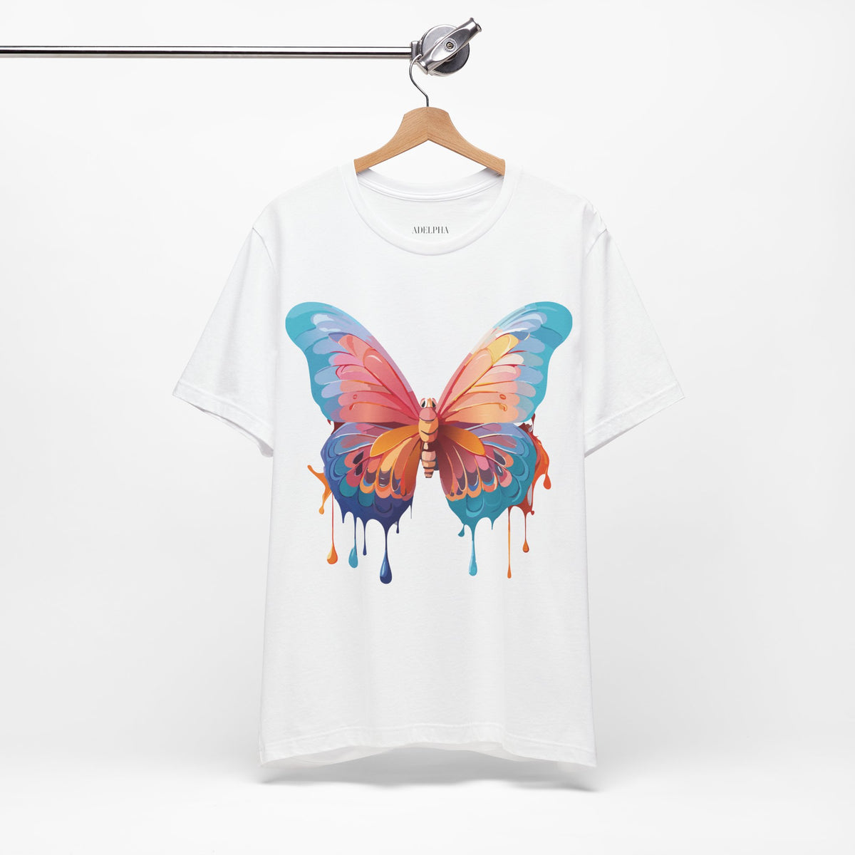Butterfly Graphic Unisex Cotton Bella+Canvas Tee with Art Design n11
