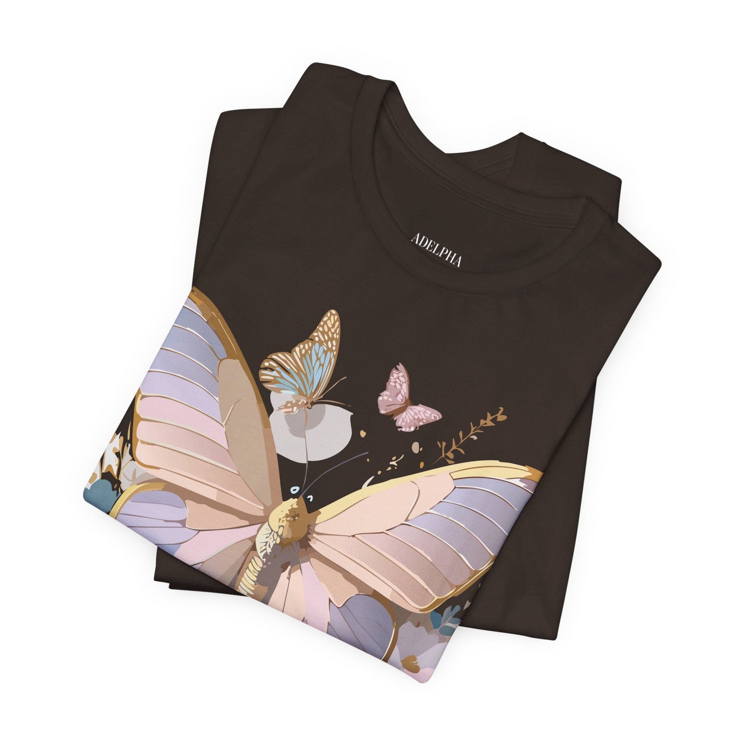 Butterfly Graphic Tee Unisex Short Sleeve Vintage Inspired Artwork Adelpha
