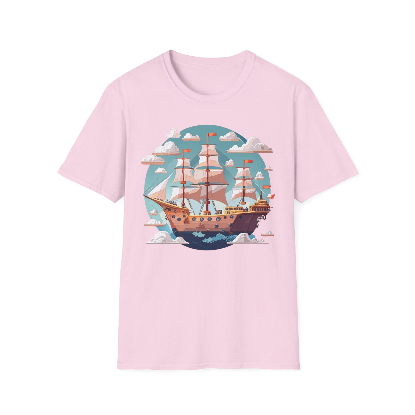 Unisex Ship Frigate Vessel T Shirt Softstyle 64000 Cotton Tee Ultimate Everyday Comfort