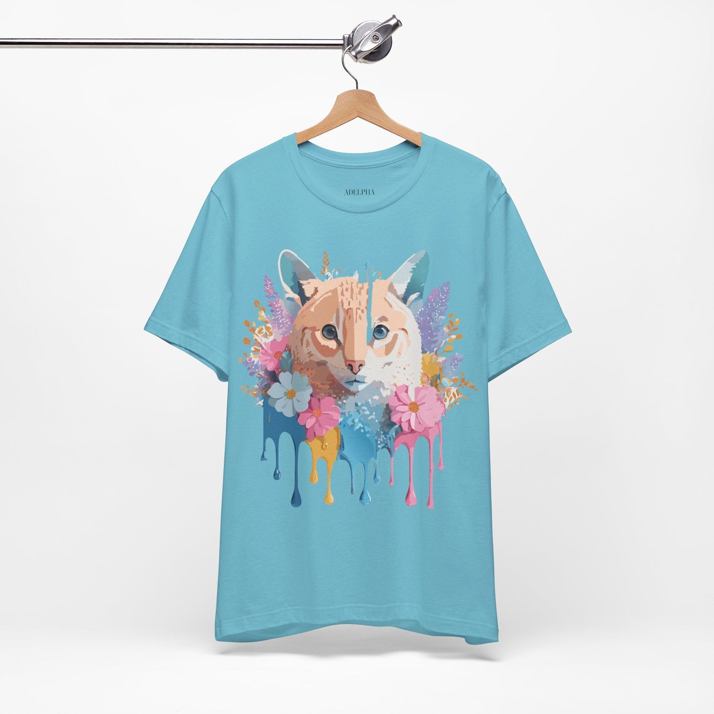 Cat Graphic Tee Unisex Short Sleeve With Adelpha Artwork Vintage Inspired