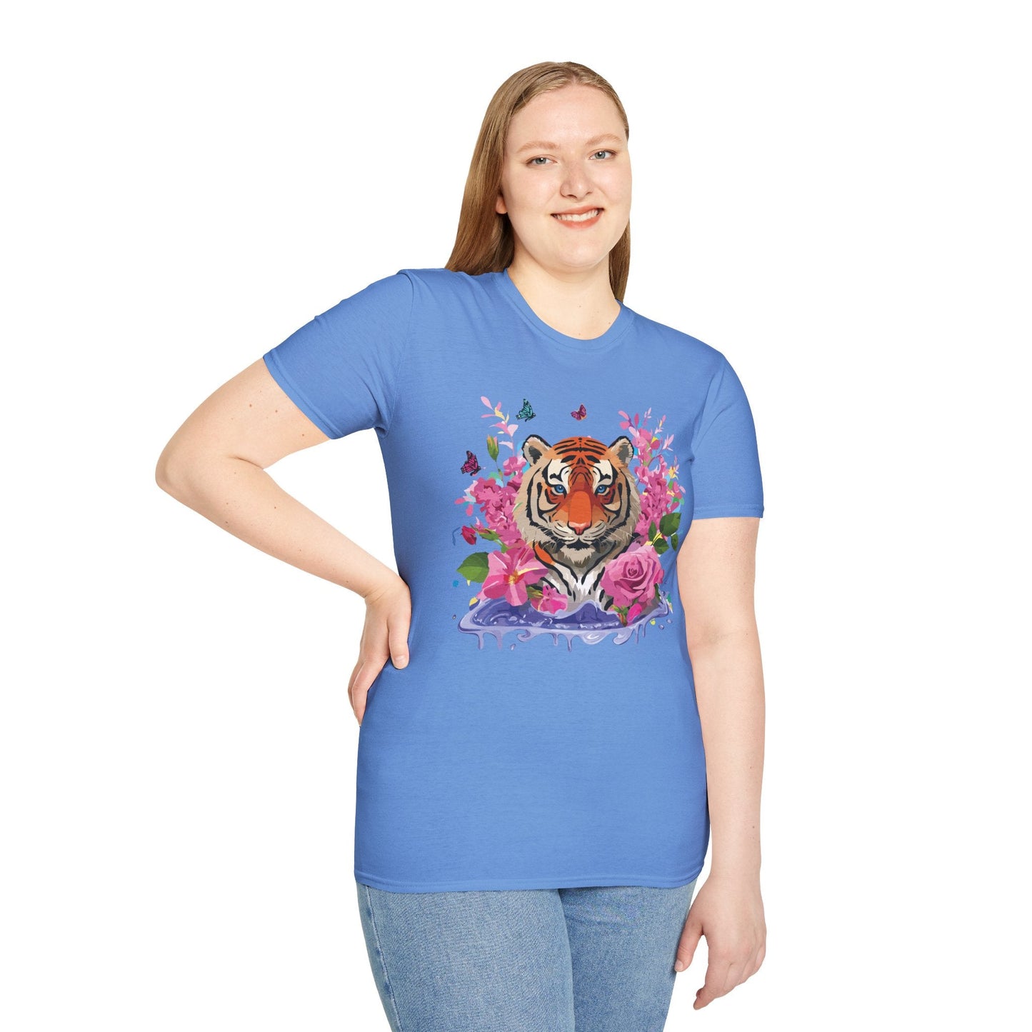 Tiger Shirt Unisex Gildan Softstyle Cotton Tee 100 Percent Ring Spun Comfort
