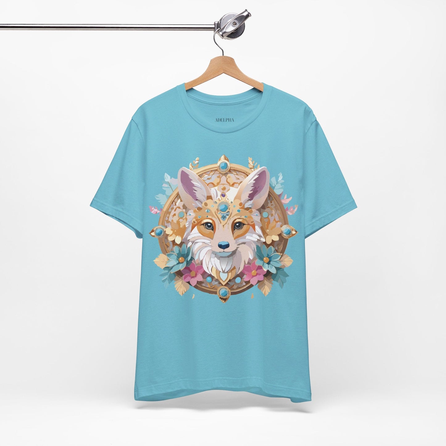 Adelpha Medallion Graphic Tee Unisex Short Sleeve Vintage Inspired Art Design Shirt