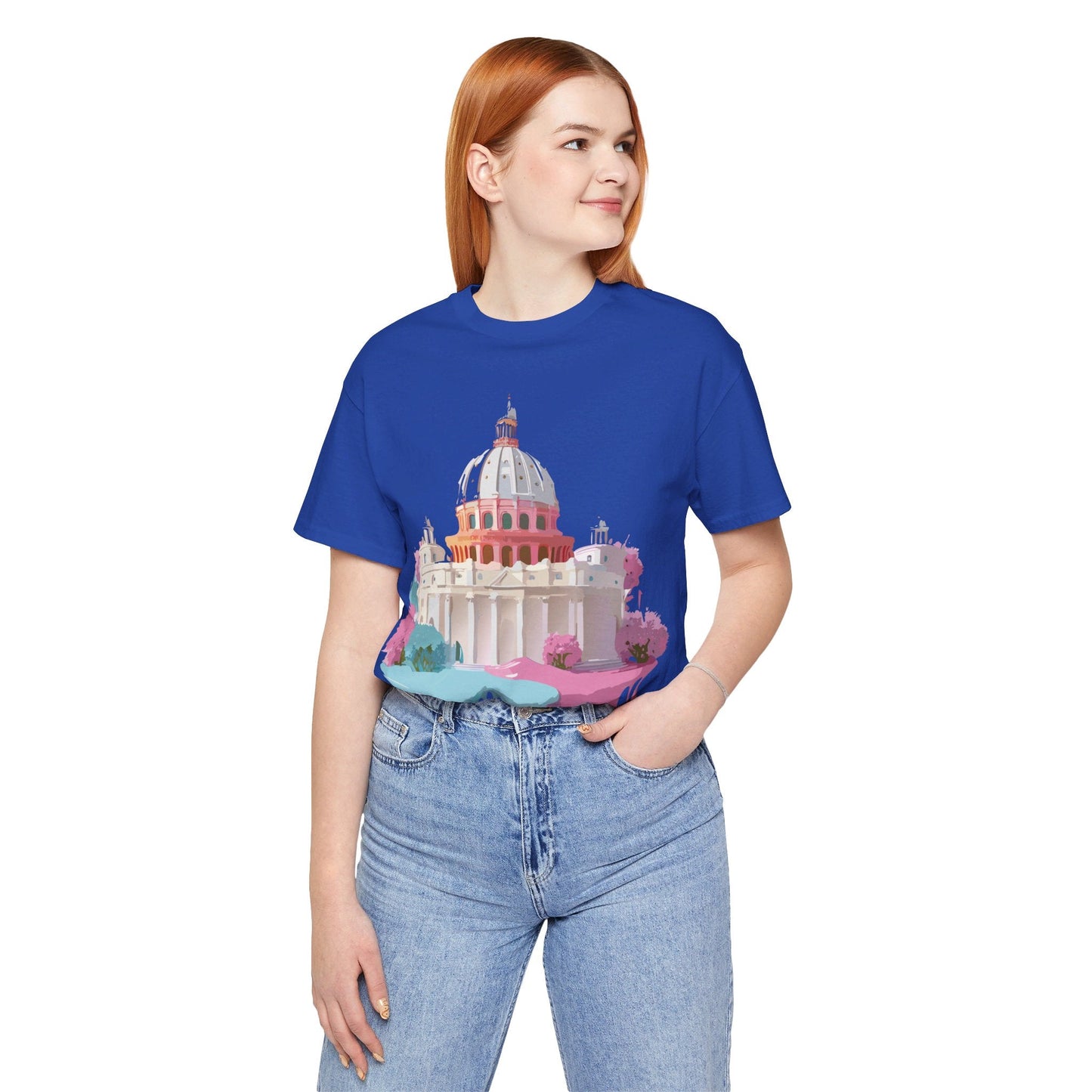 Unisex Graphic Tee With Rome Artwork By Adelpha Vintage Inspired Short Sleeve Shirt