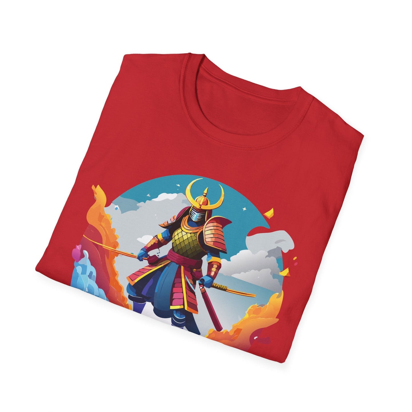 Samurai Shirt Unisex Gildan Softstyle 64000 Tee 100 Percent Ring Spun Cotton Lightweight