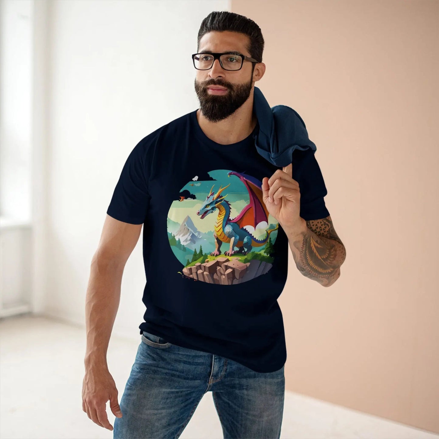 Dragon Graphic Unisex 100 Cotton Staple Tee 32