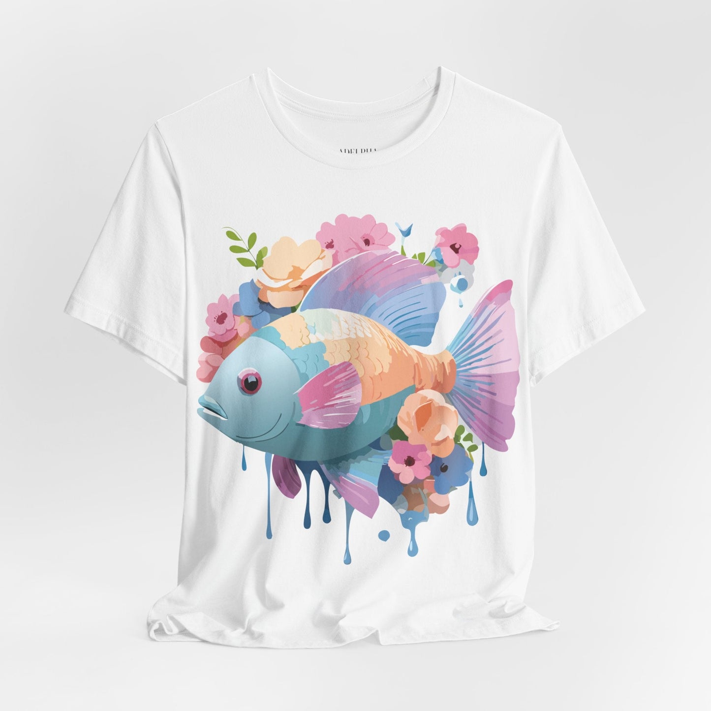 Fish Graphic Unisex 100 Cotton Vintage Artwork Tee 1