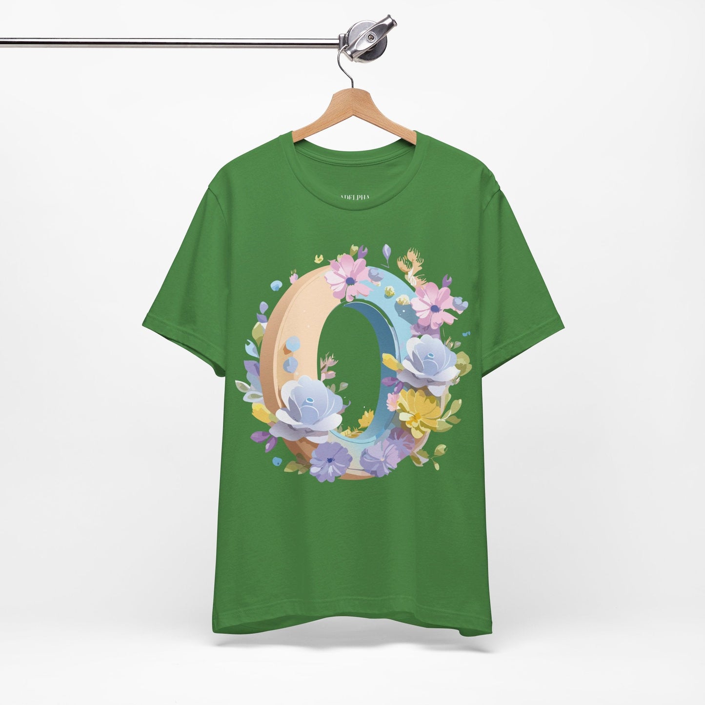 Letter O Shirt Unisex Graphic Tee With Vintage Inspired Art By Adelpha Premium Jersey Short Sleeve