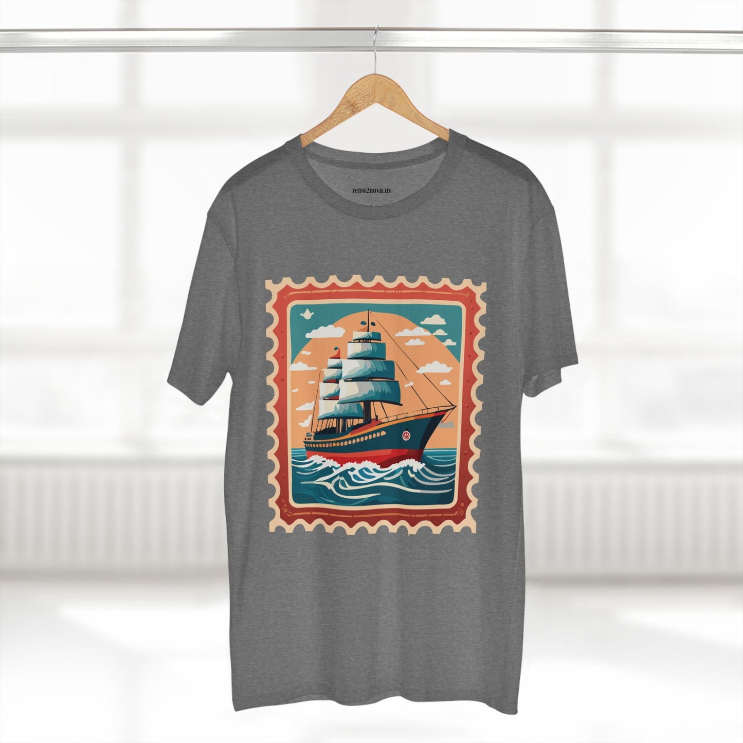 Postage Stamp Shirt Unisex Premium Cotton Tee With Original Art Design Retro2Nova