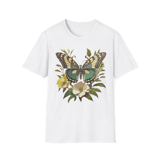 Butterfly Shirt Unisex Monarch Butterfly Tee Gildan Softstyle 64000 100 Percent Ring Spun Cotton