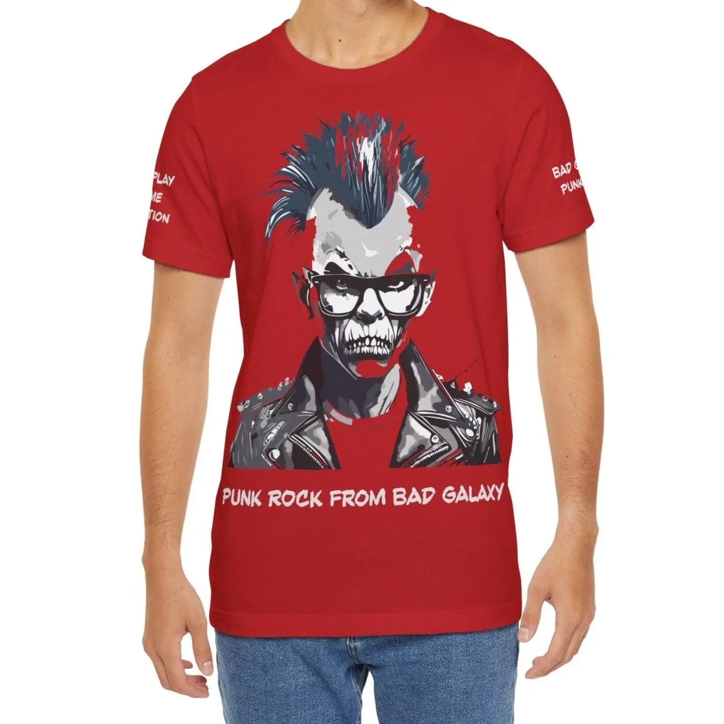 Punk Rock Tee Shirt From Bad Galaxy 100 Percent Cotton Eco Friendly Inks Made To Order USA Designed