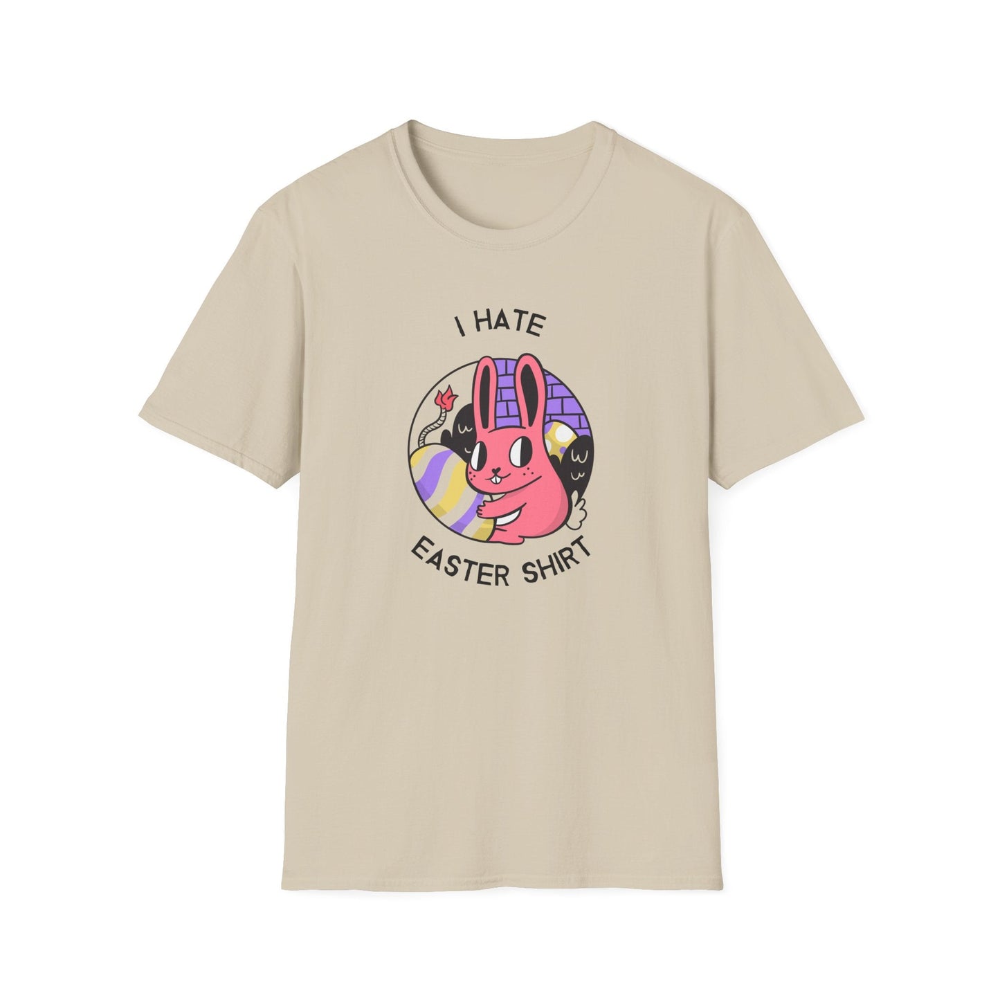 Funny Easter T Shirt Unisex Gildan Softstyle 64000 Easter Design Tee With Signature Print