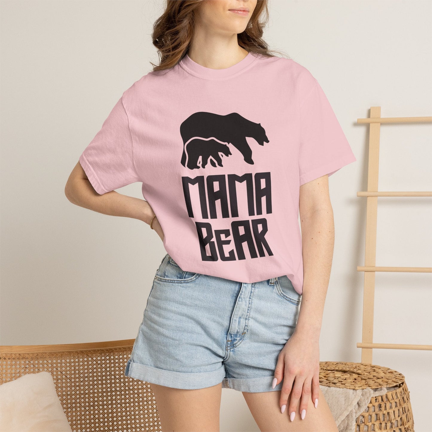 Mama Bear Mom T-shirt Mother's Day Mama Tee Unisex Comfort Colors Garment-Dyed Cotton h12