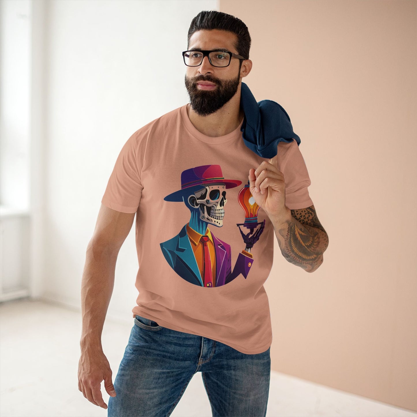 Skull Shirt Unisex Premium Cotton Tee with Original Art Design by Retro2Nova Collection