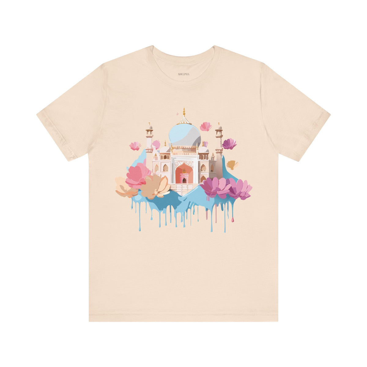 Unisex Cotton Bella+Canvas Tee with Taj Mahal