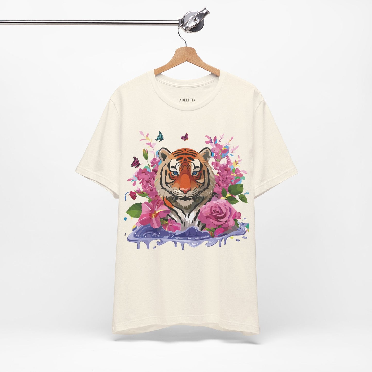 Tiger Graphic Unisex 100 Cotton Vintage Art with Animal Tee 11
