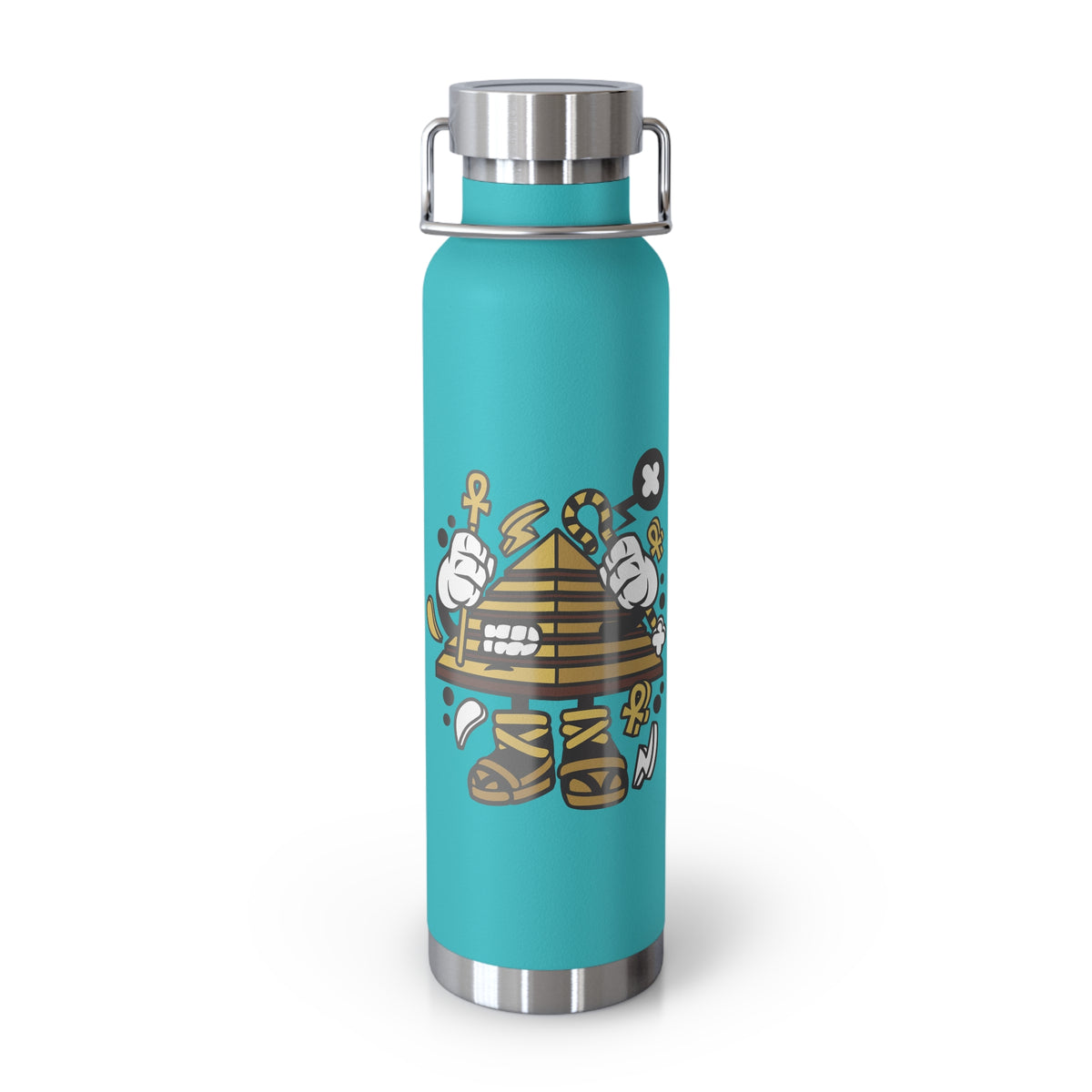 22oz Copper Insulated Water Bottle with Cartoon Design - CV33