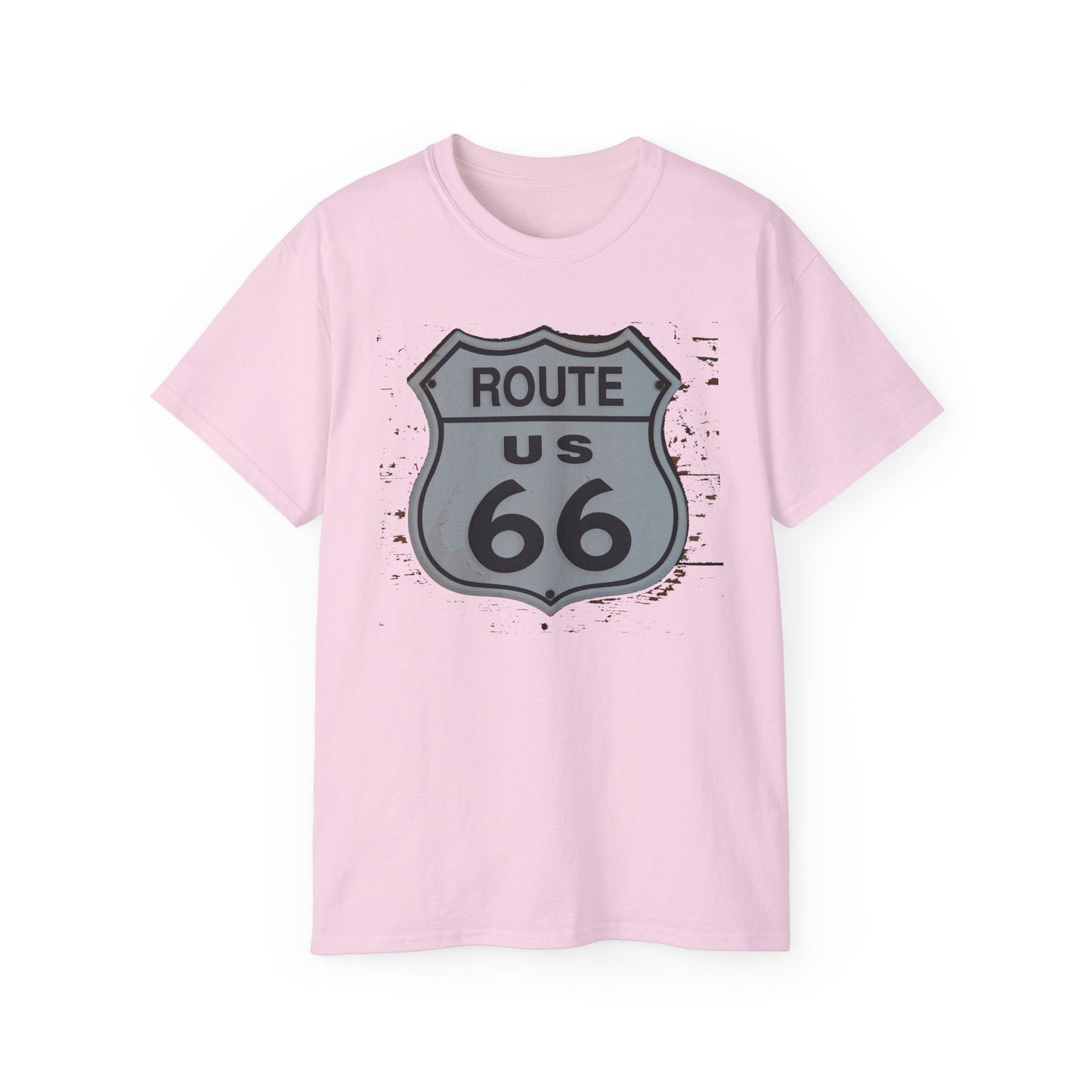Route 66 Graphic Tee Unisex 100 Cotton with Vintage Art Design