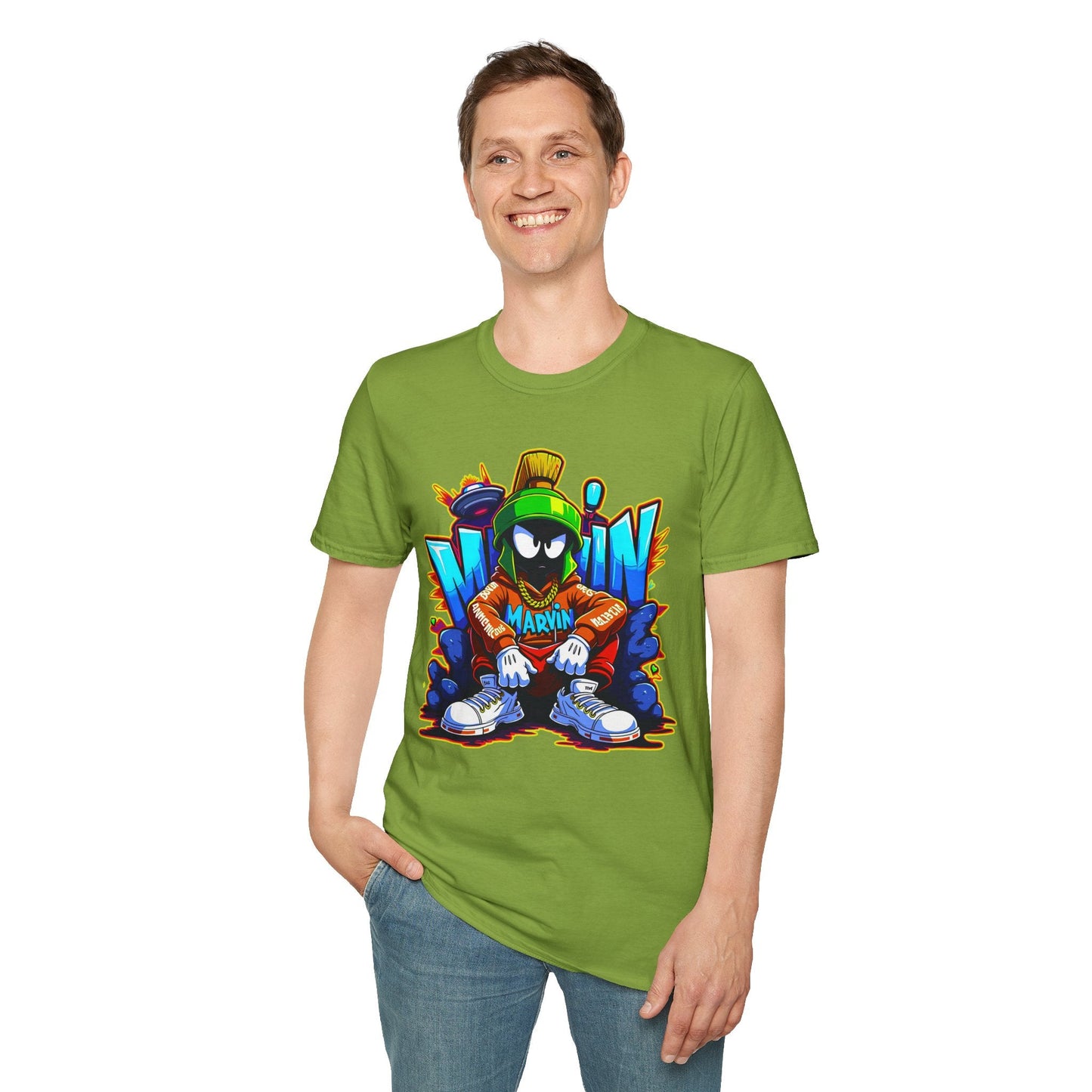 Unisex Cartoon T Shirt With Funny Animals Animation Graphic Gildan Softstyle 64000