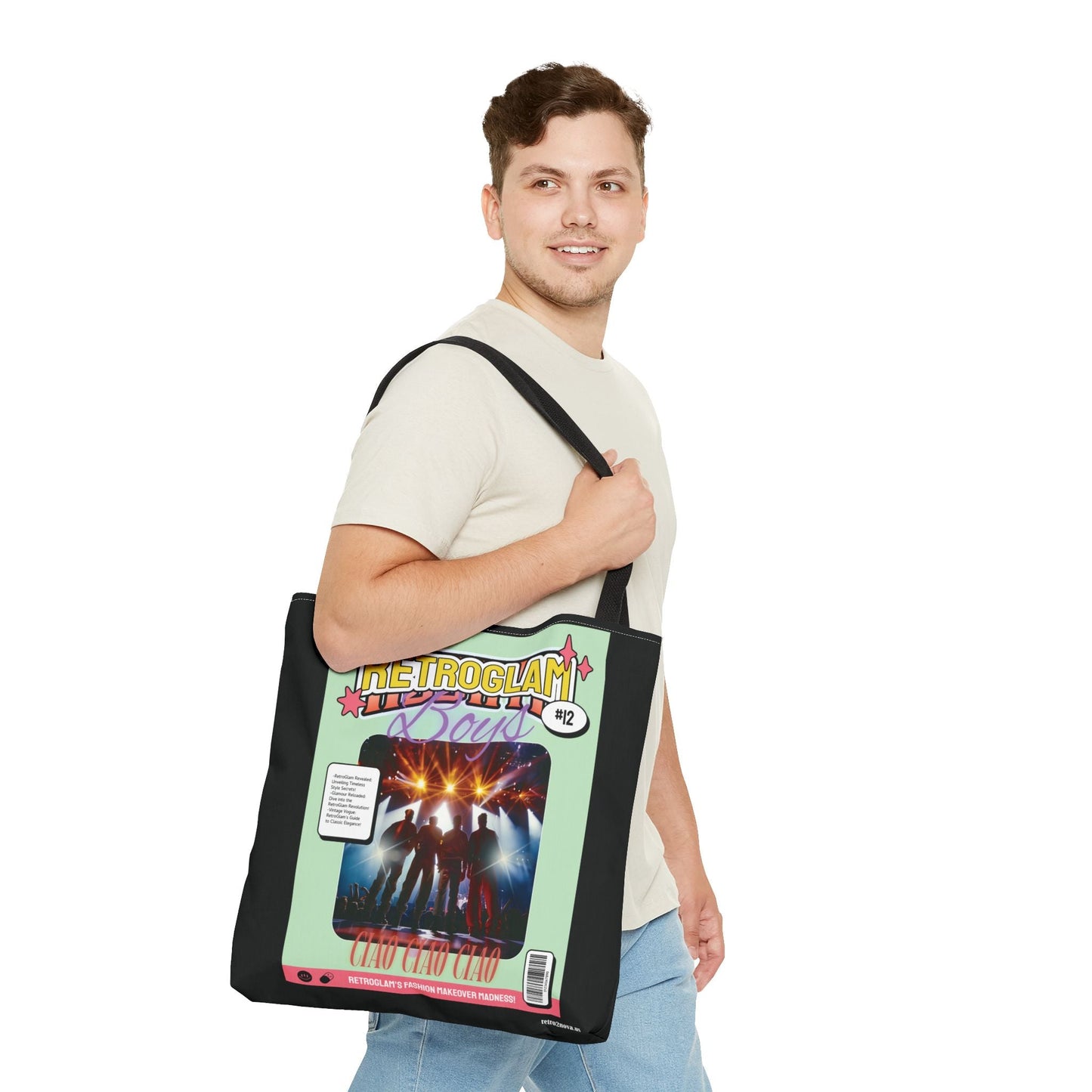 Canvas Tote Bag Magazine Cover Retro Vintage Inspired Durable Everyday Use Free Shipping