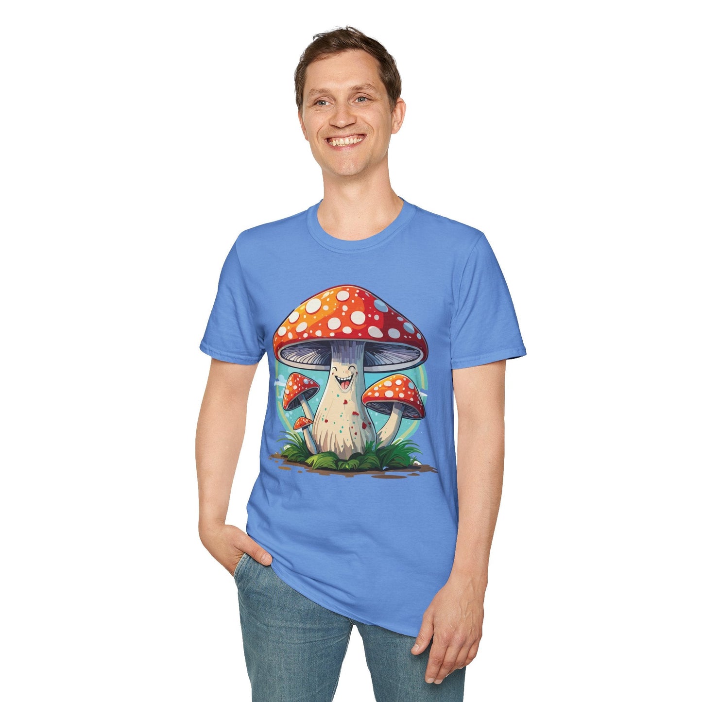 Mashroom Tee Shirt Unisex Funny Mashroom Design Softstyle Cotton Tee For Everyday Comfort