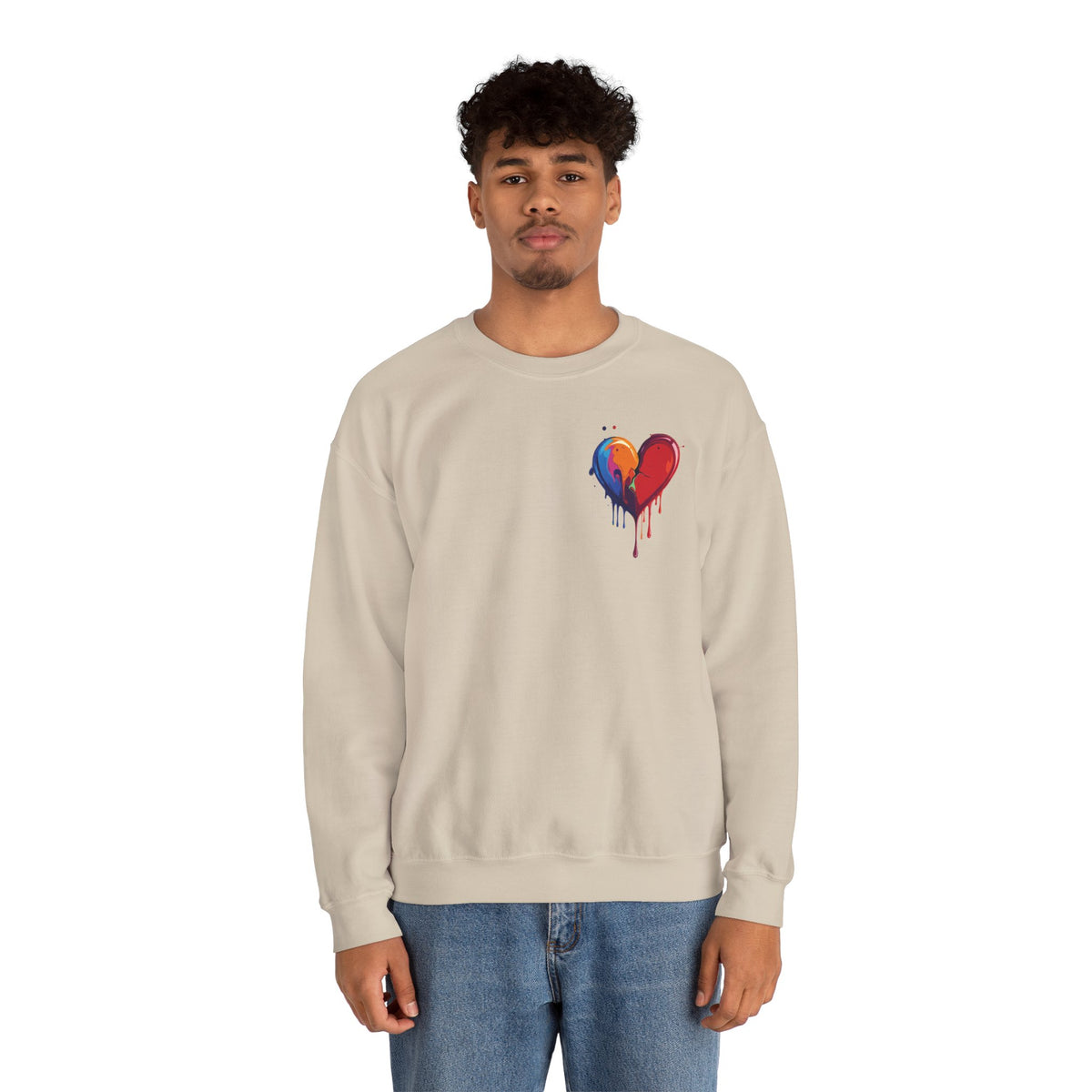 Small Bleeding Heart Sweatshirt, Small Heart Sweatshirt, Valentine's Day Sweatshirt, Heart Sweatshirt 117