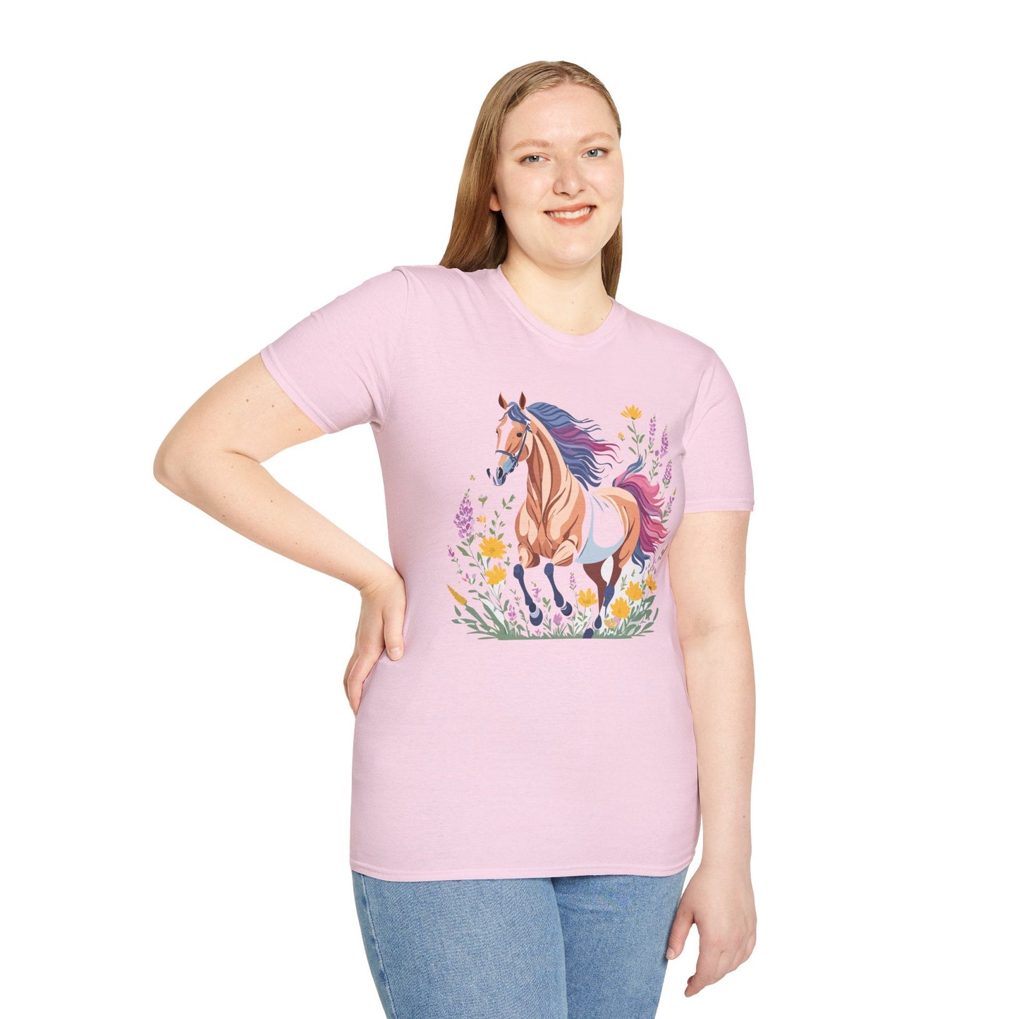 Horse Shirt Unisex Softstyle 64000 Cotton Tee Gildan 100 Percent Ring Spun
