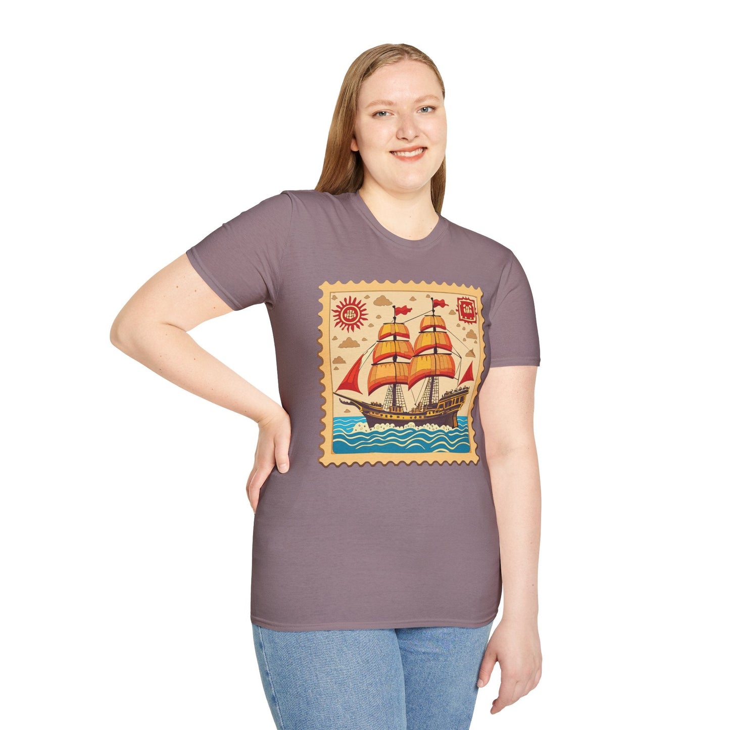 Ship T Shirts Frigate Vessel Tee Unisex Softstyle Gildan 64000 100 Percent Ring Spun Cotton