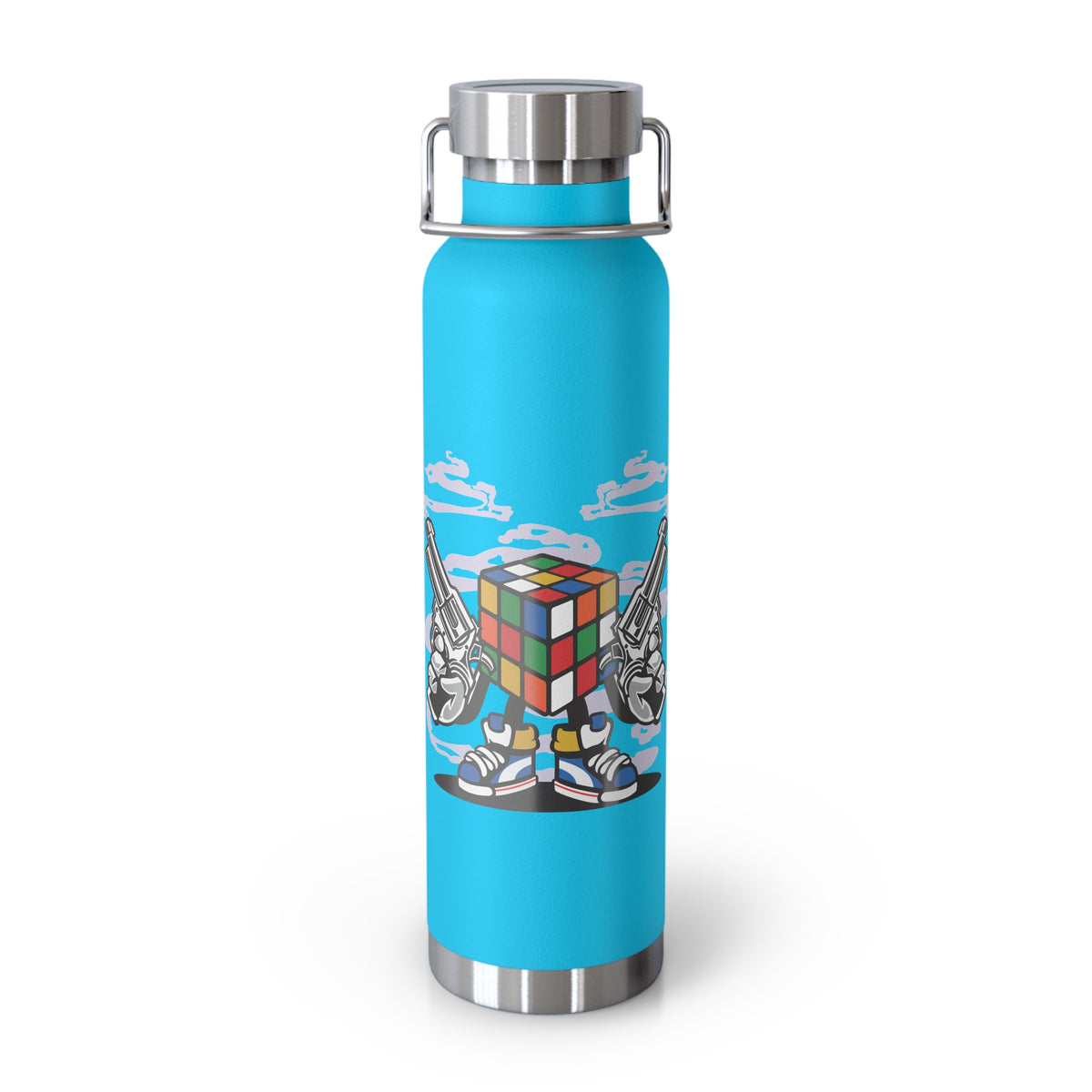 22oz Copper Insulated Water Bottle with Cartoon Design - CV45