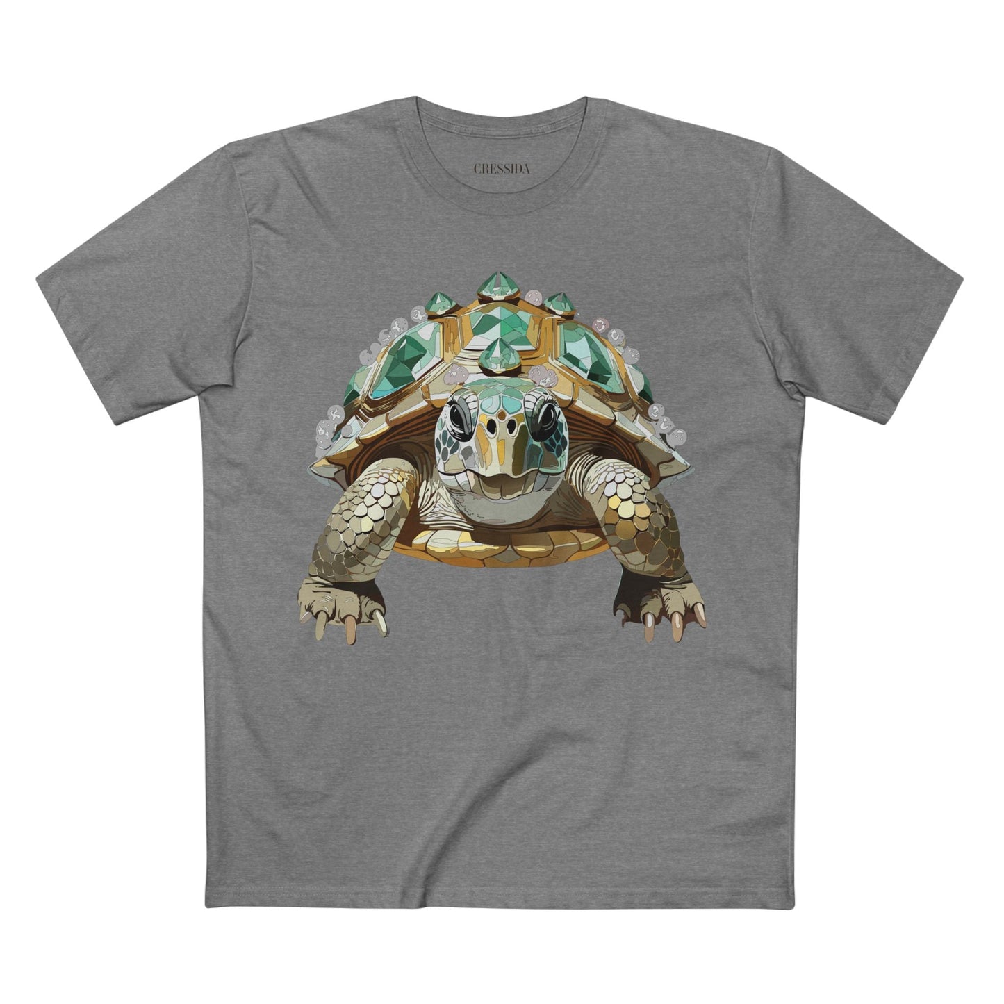Turtle Graphic Unisex 100 Cotton Tee With Unique Animal Golden Medallion Art Design 29