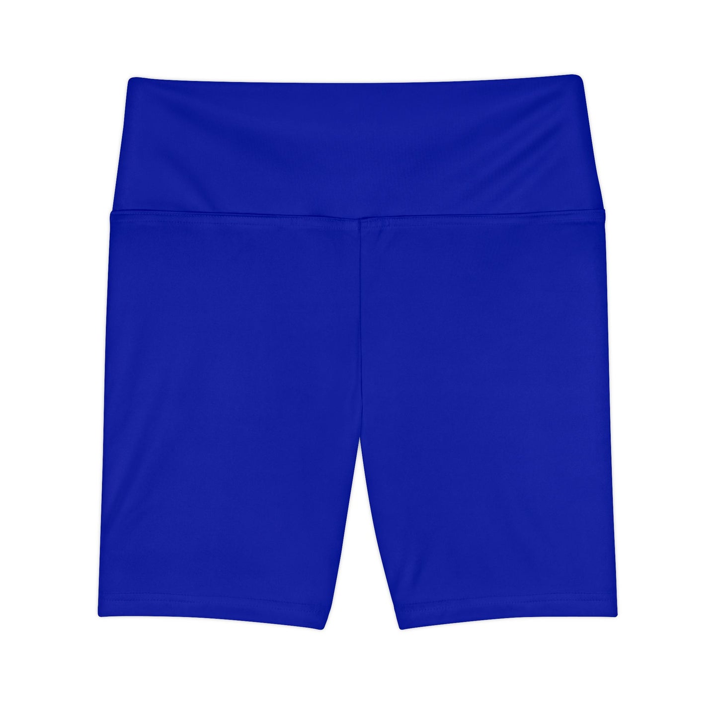 Vivid Royal Women's Workout Shorts — Solid High-Waist Biker Shorts for Exercise & Everyday Wear