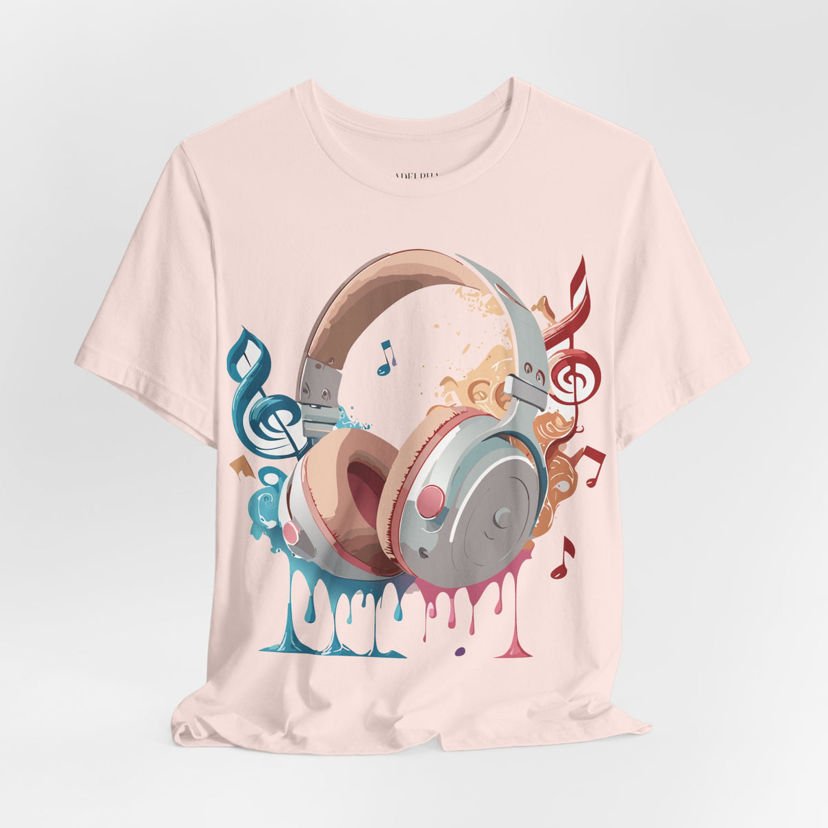 Music Graphic Unisex Cotton Bella+Canvas Tee with Art Design m144