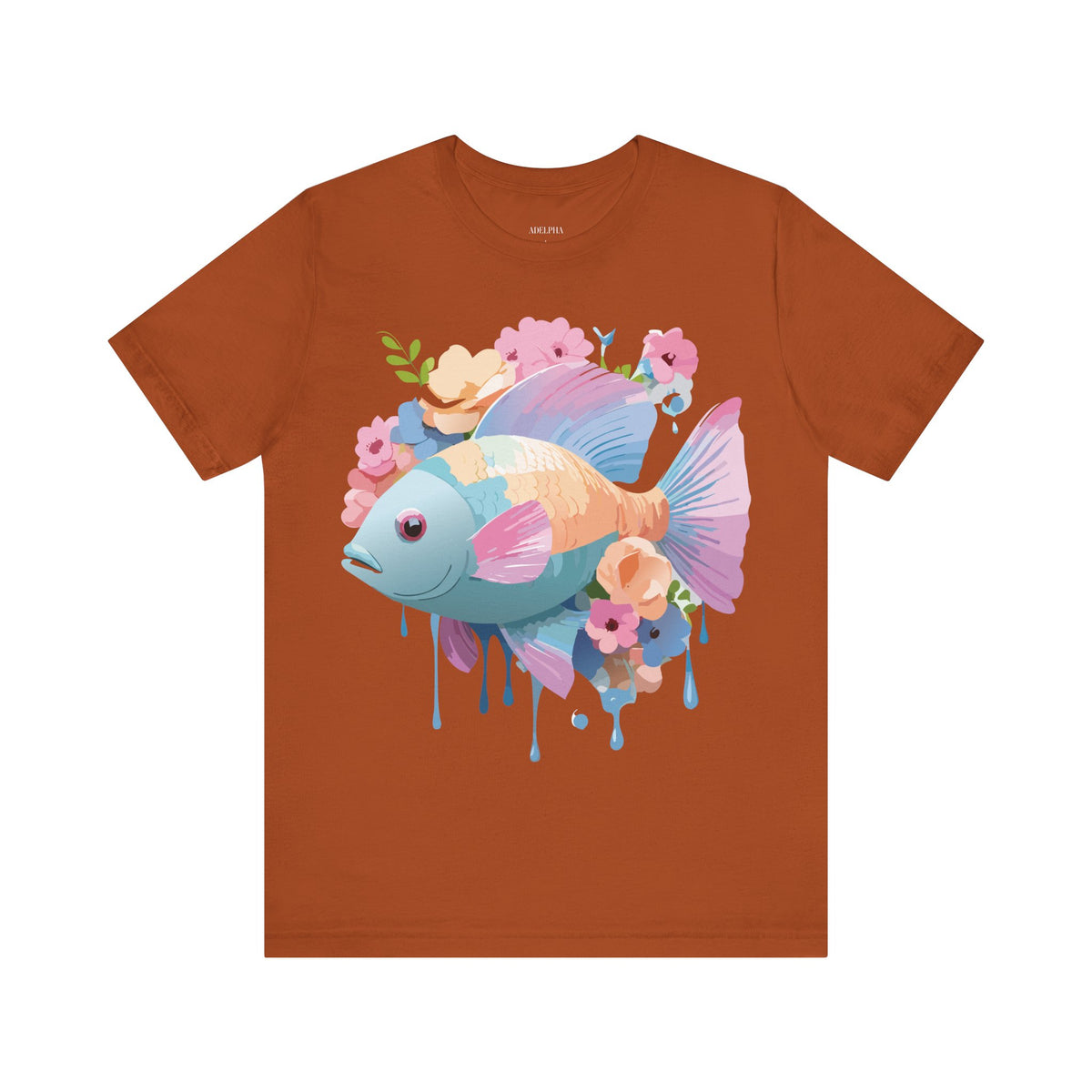 Fish Graphic Design Tee Bella+Canvas Unisex 100 Cotton Tee Shirt a108