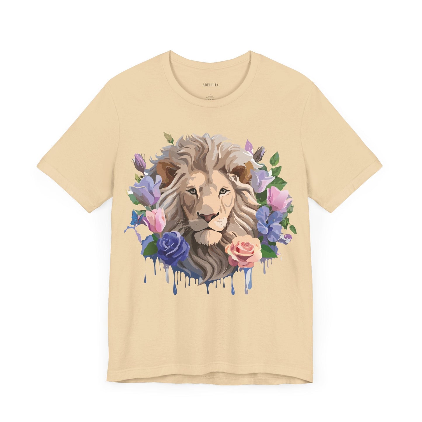 Lion Graphic Unisex 100 Cotton Vintage Animal Artwork Tee 4