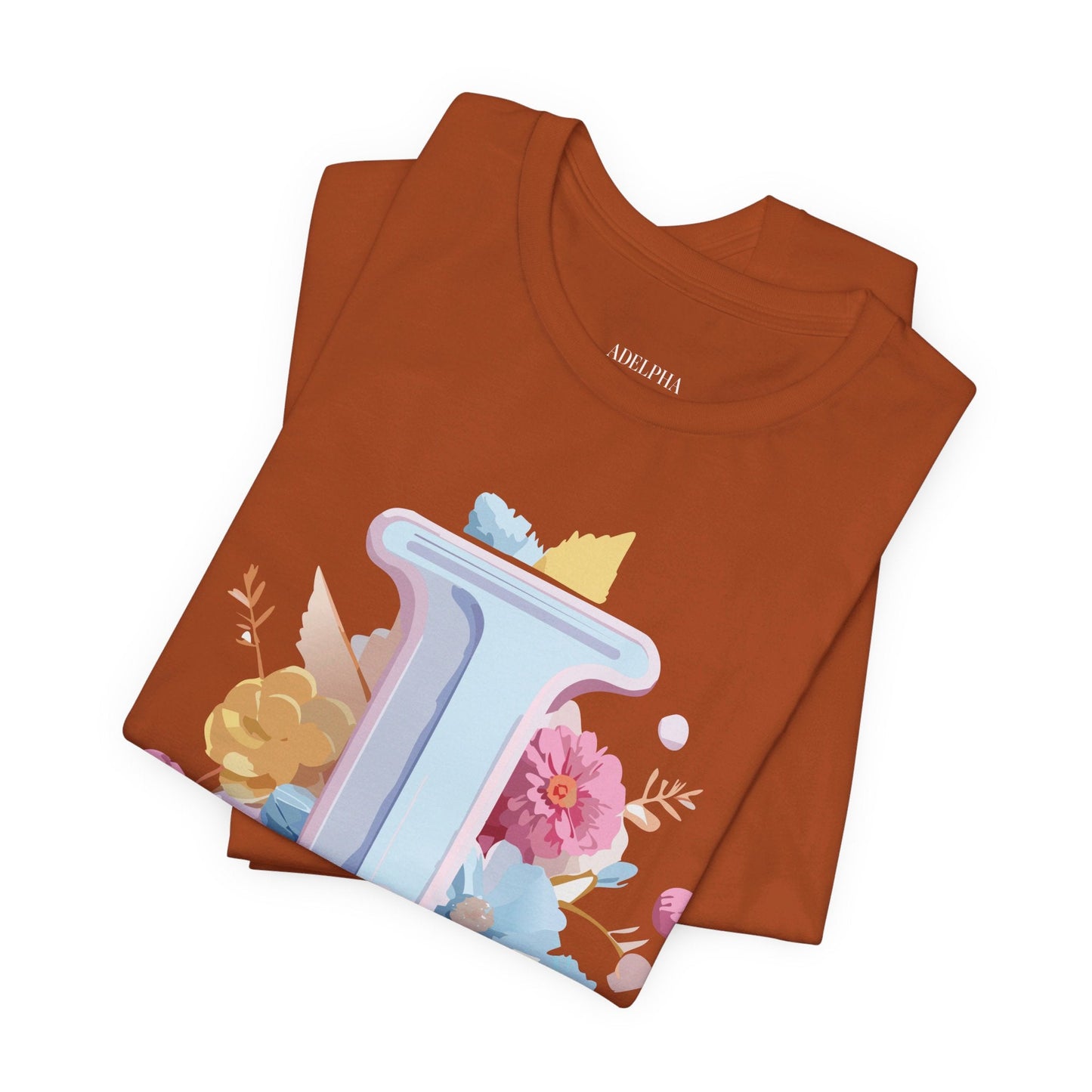 Letter I Shirt Unisex Graphic Tee Vintage Inspired Adelpha Art Design Short Sleeve