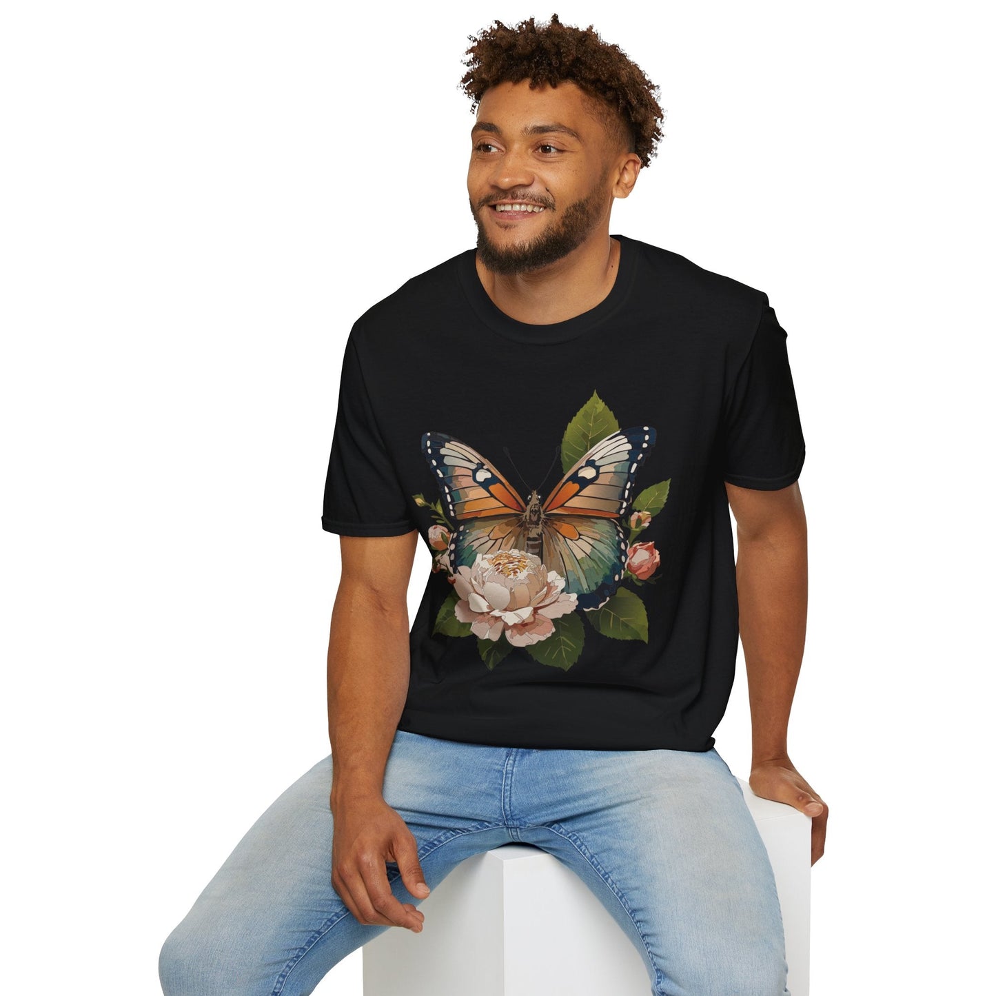 Monarch Butterfly Shirt Unisex Softstyle Cotton Tee Short Sleeve Gildan 64000 Everyday Wear