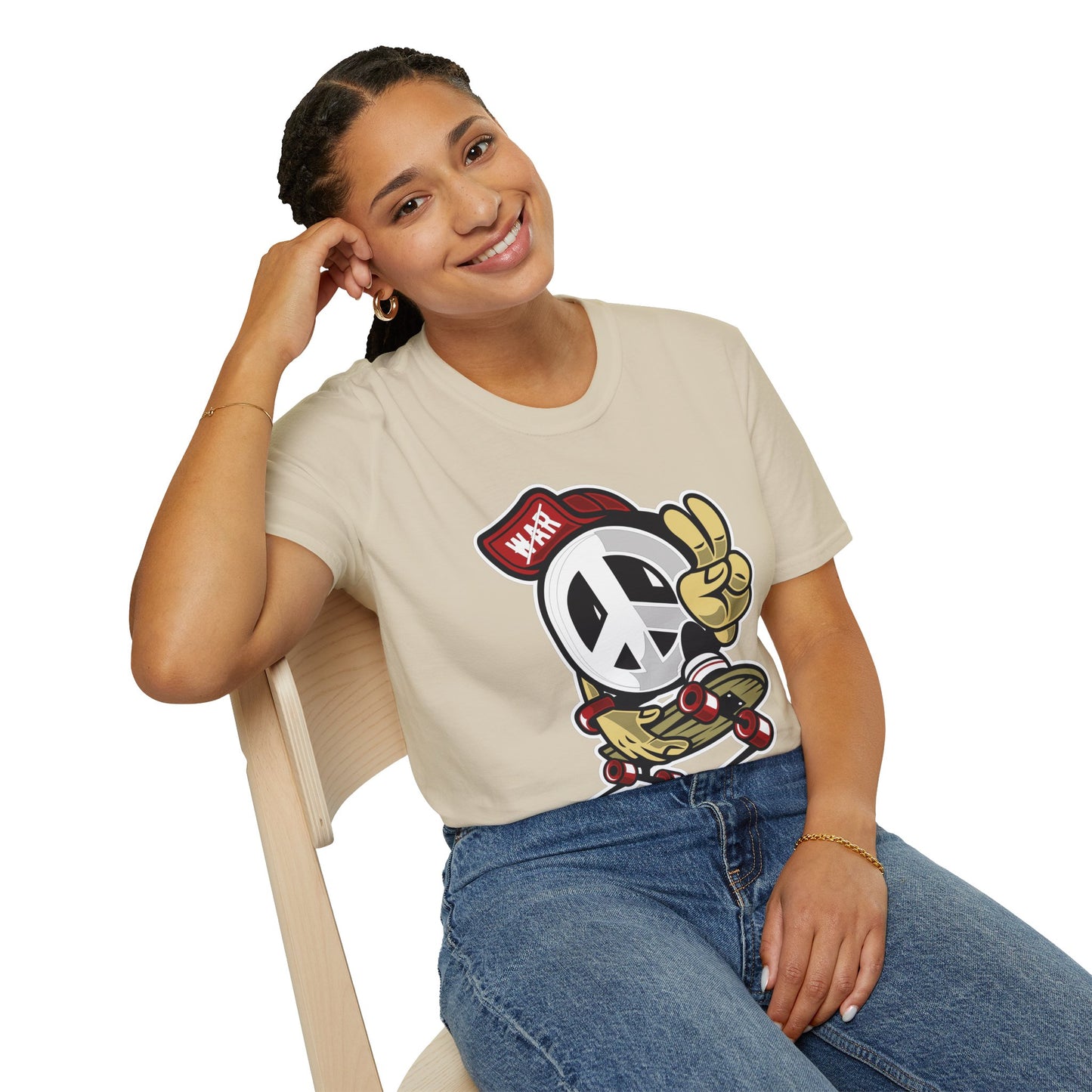 Unisex Cotton T-Shirt with Cartoon Graphic Design