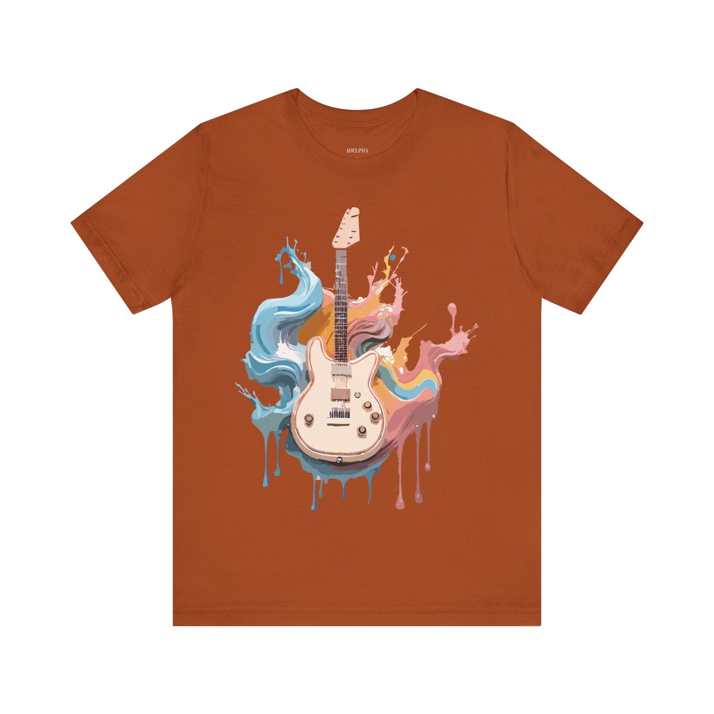 Adelpha Music Graphic T Shirt Unisex Short Sleeve Vintage Inspired Art Tee For Everyday Casual Wear