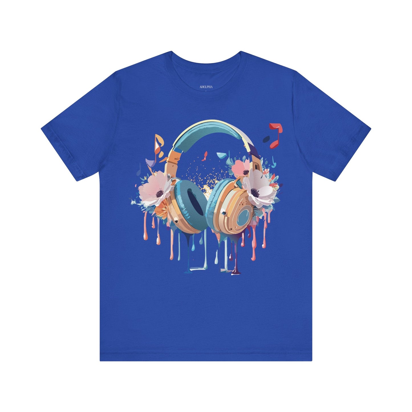 Music Graphic Unisex 100 Cotton Vintage Art with Musical Elements Tee 102