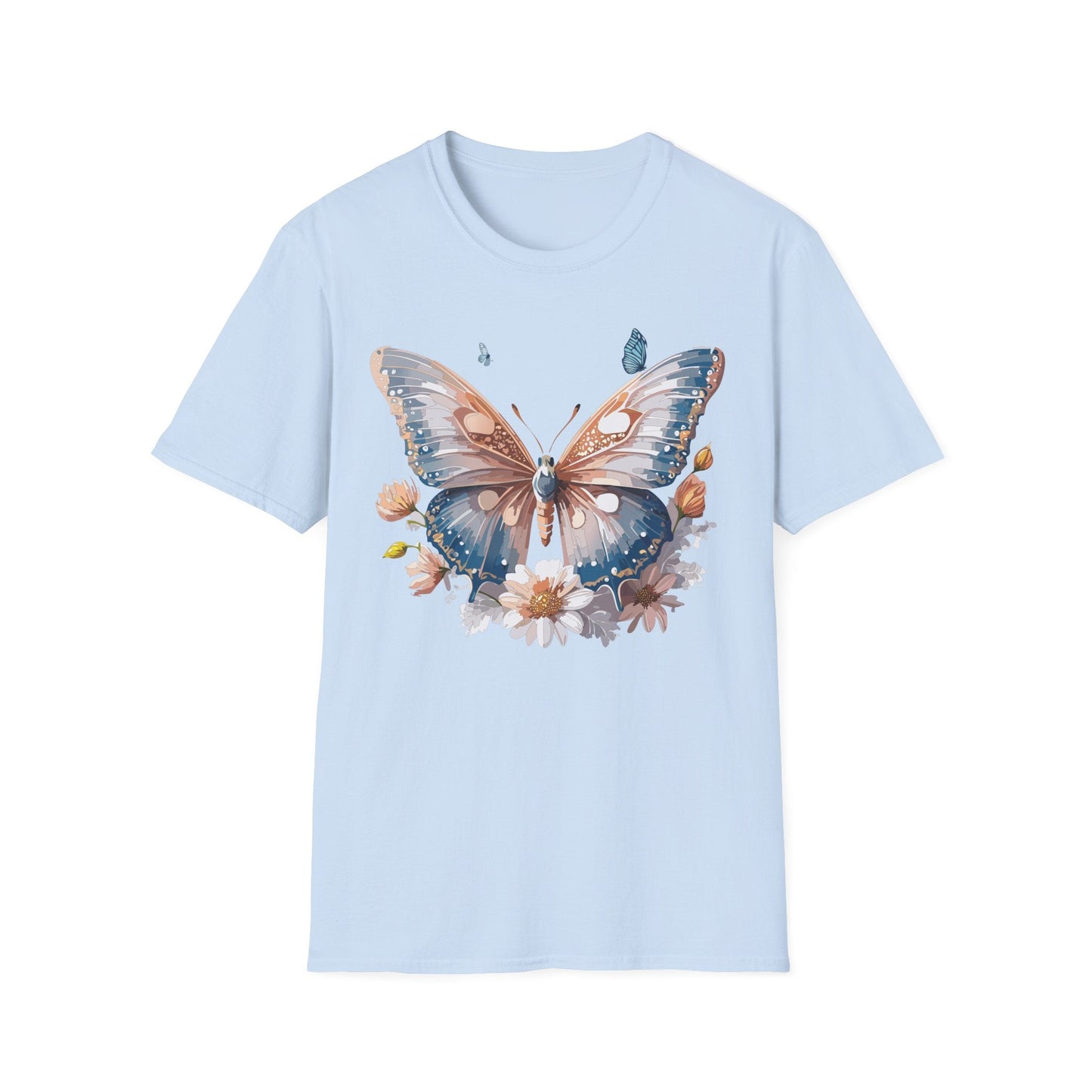 Butterfly Shirt Unisex Monarch Design Gildan 64000 Ring Spun Cotton Softstyle Tee For Comfort
